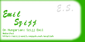 emil szijj business card